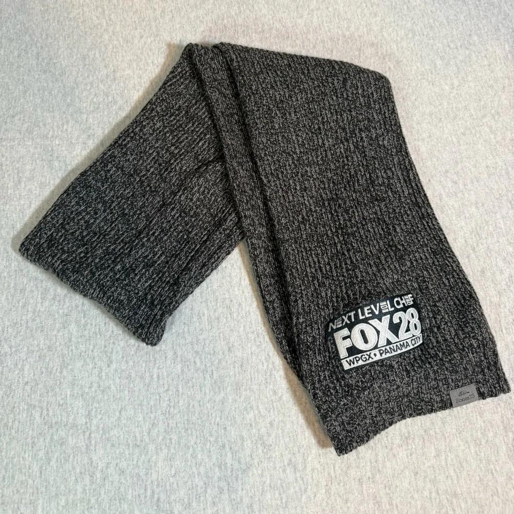 Roots73 Knit Scarf – Dark Grey Heather‎